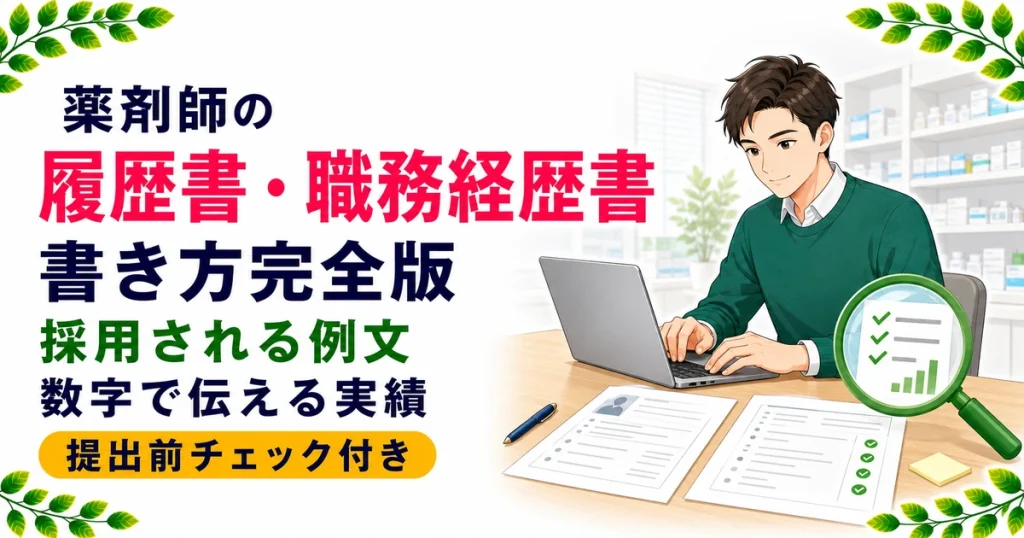 薬剤師の履歴書・職務経歴書の書き方【完全版】例文・チェックリスト付き