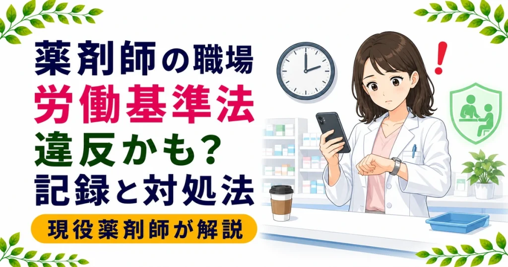 薬剤師の職場は労働基準法違反かも？対処法と転職の判断軸