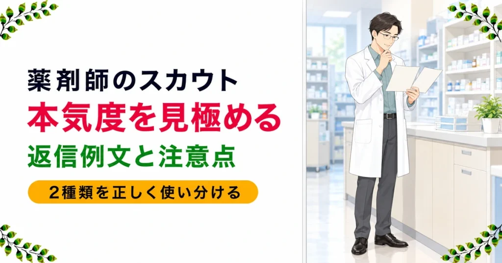 薬剤師へのスカウトメールの対応は？見極め方と返信例文を現役が解説