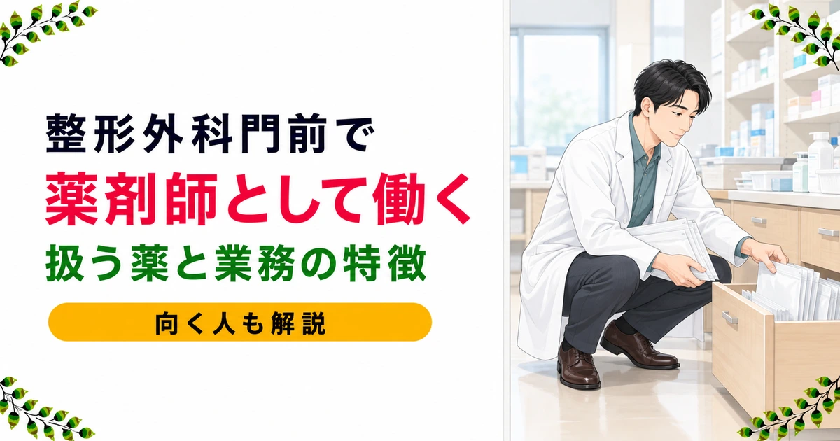 薬剤師が整形外科門前で働くには|扱う薬と業務の特徴
