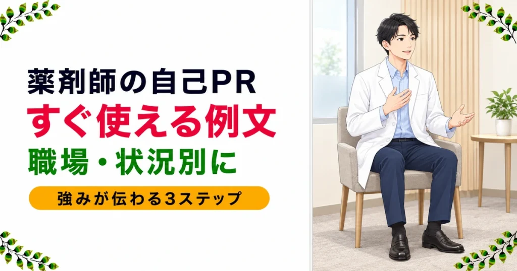 薬剤師の自己PR例文集｜職場別・状況別にすぐ使える書き方を解説