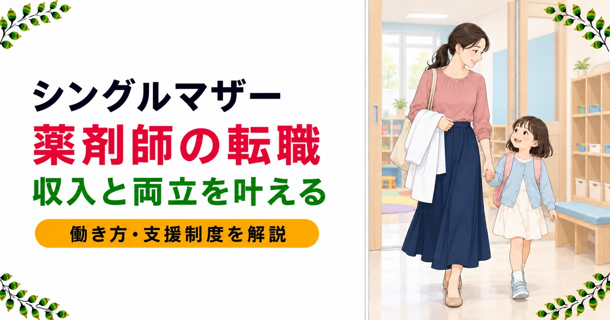 シングルマザー薬剤師の転職|収入と両立を叶える働き方と支援制度