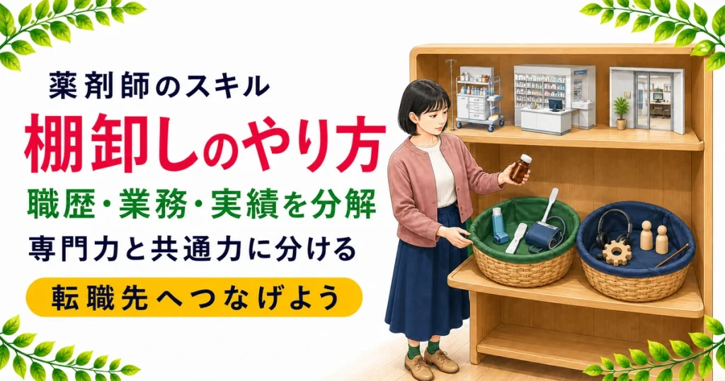 薬剤師のスキル棚卸しのやり方｜転職に活かす4ステップを解説