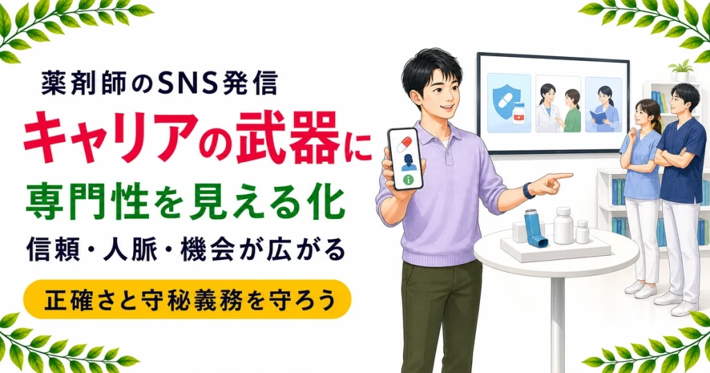 薬剤師のSNS情報発信はキャリアの武器になる｜活かし方
