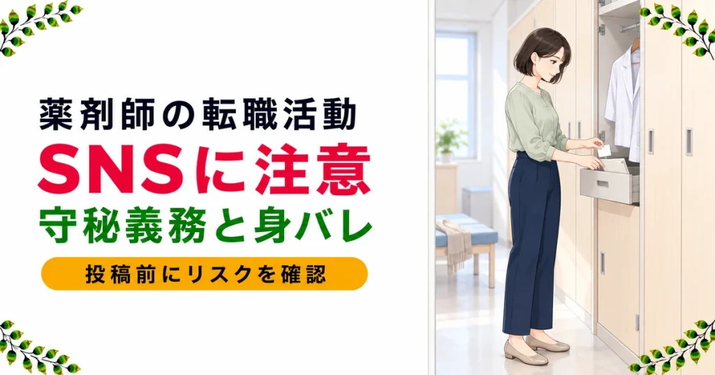 薬剤師の転職活動でソーシャルメディア注意！守秘義務違反や身バレを防ぐ