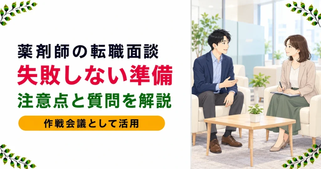 薬剤師のエージェント面談｜注意点と失敗しない準備のコツ