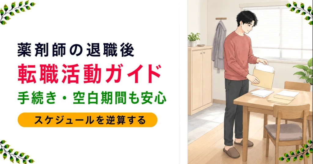 薬剤師が退職後に転職活動する完全ガイド｜手続き・スケジュール・空白期間の答え方
