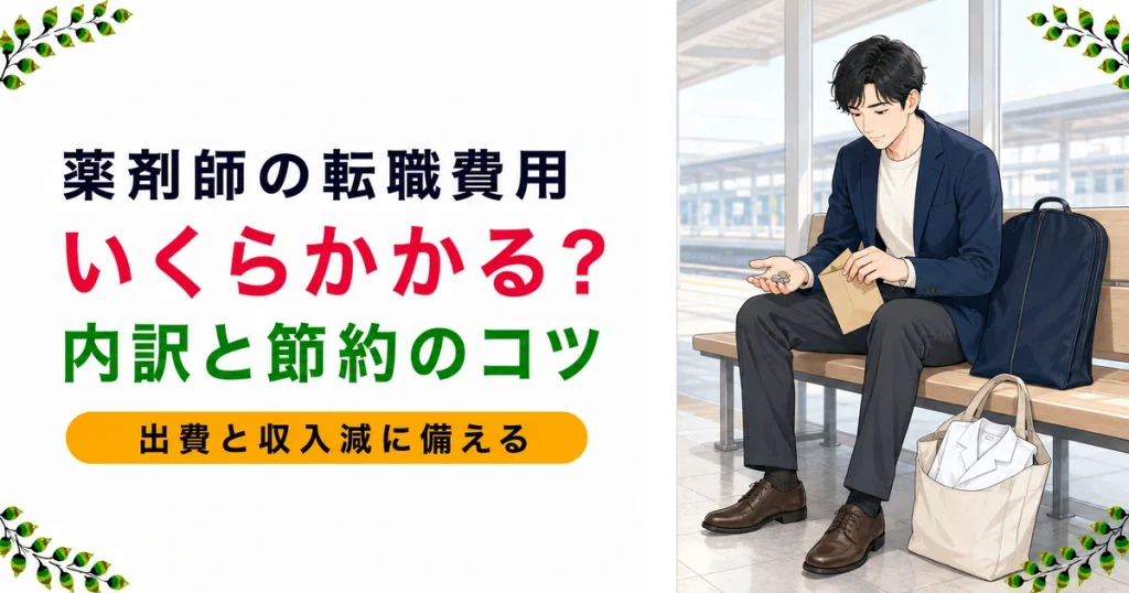 薬剤師の転職活動の費用はいくら？内訳と抑えるコツを現役薬剤師が解説