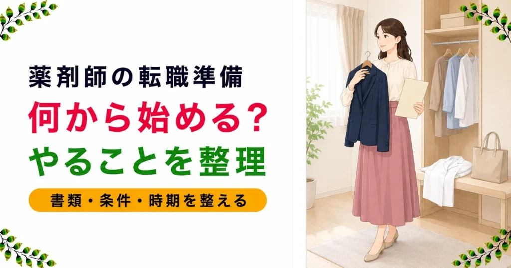 薬剤師の転職活動の準備リストは？やることと手順を現役薬剤師が解説
