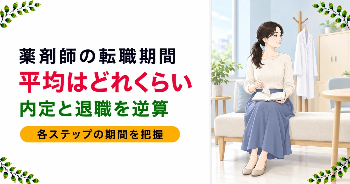 薬剤師の転職活動の平均期間は?内定までと退職まで分けて解説