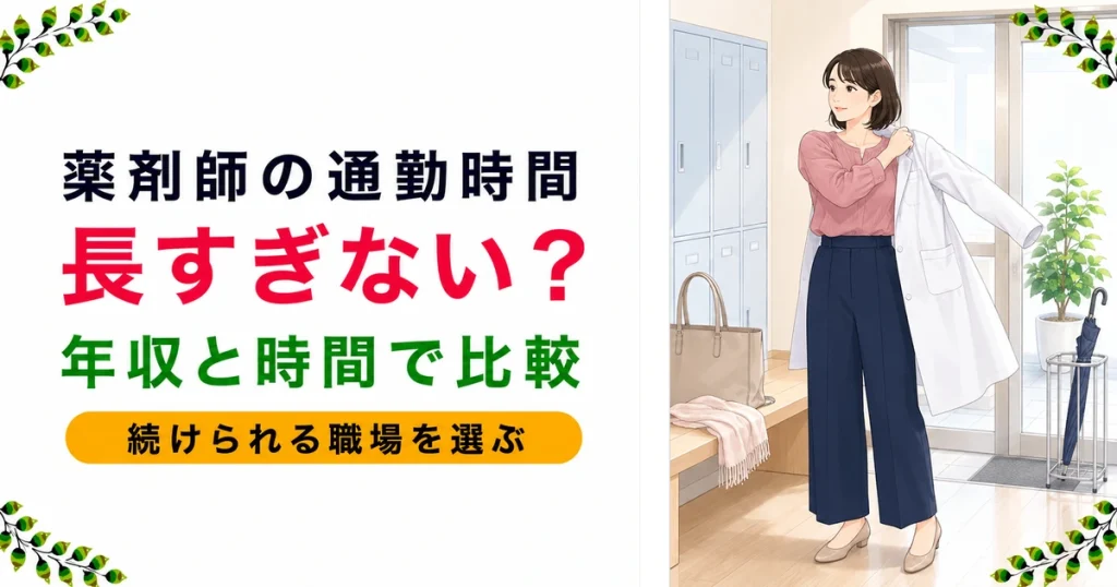 薬剤師の転職｜通勤時間の考え方と後悔しない職場選び