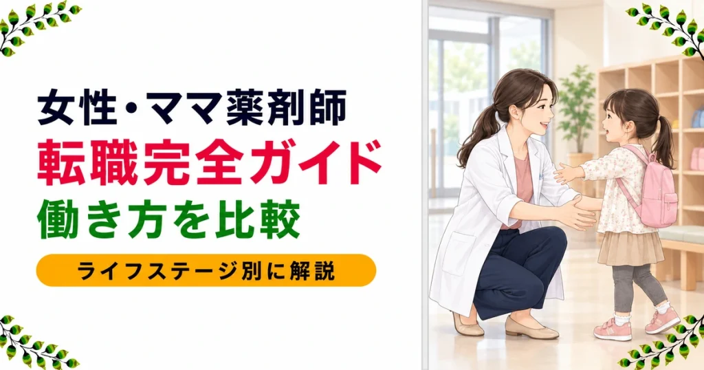 女性薬剤師・ママ薬剤師の転職完全ガイド｜ライフステージ別の戦略と面接対策を現役薬剤師が解説