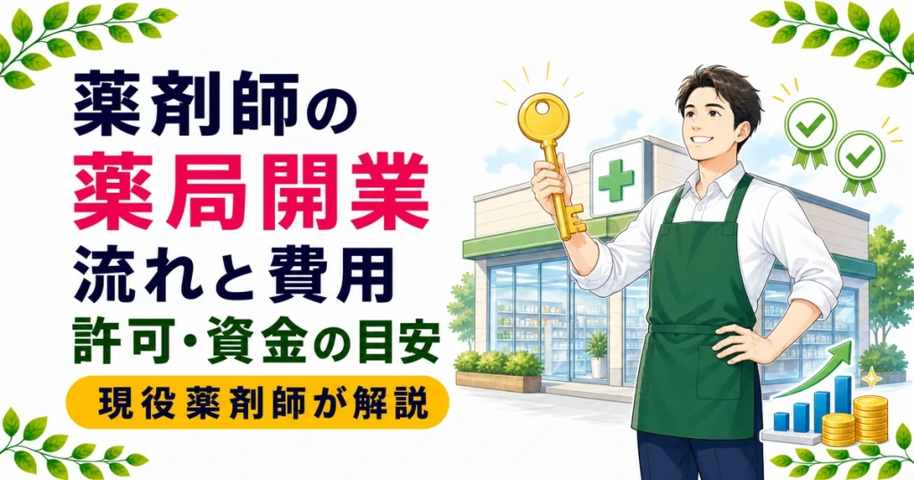 薬剤師の薬局開業の流れと費用｜必要な許可・資金の目安を解説