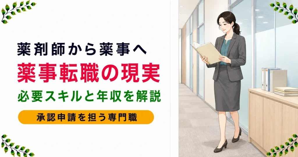薬剤師の薬事への転職｜必要なスキルと年収を現役薬剤師が解説