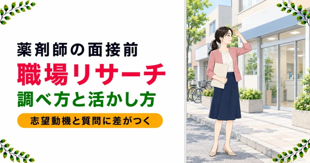 薬剤師の面接前リサーチ完全ガイド｜職場の調べ方と面接での活かし方