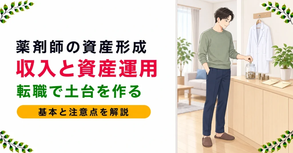 薬剤師の資産運用と収入の増やし方｜転職で土台を作る方法を解説