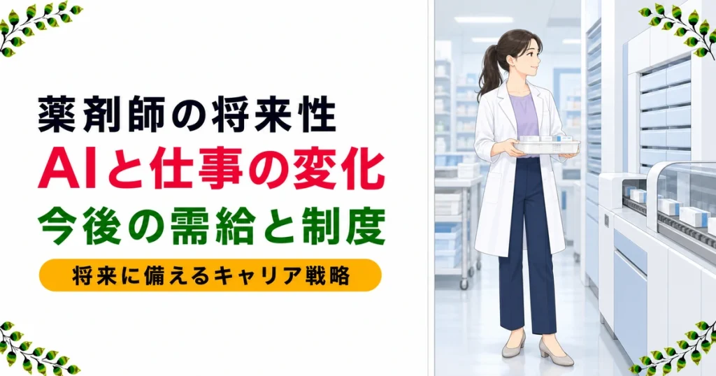 薬剤師の将来性は？今後の需給・AI・仕事の変化を現役薬剤師が解説