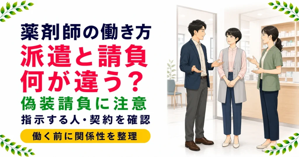 薬剤師の派遣と請負の違い｜偽装請負に注意すべき理由を解説