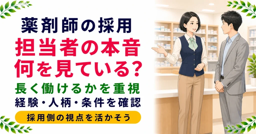 薬剤師の採用担当者が重視する条件とは｜採用側の本音を解説