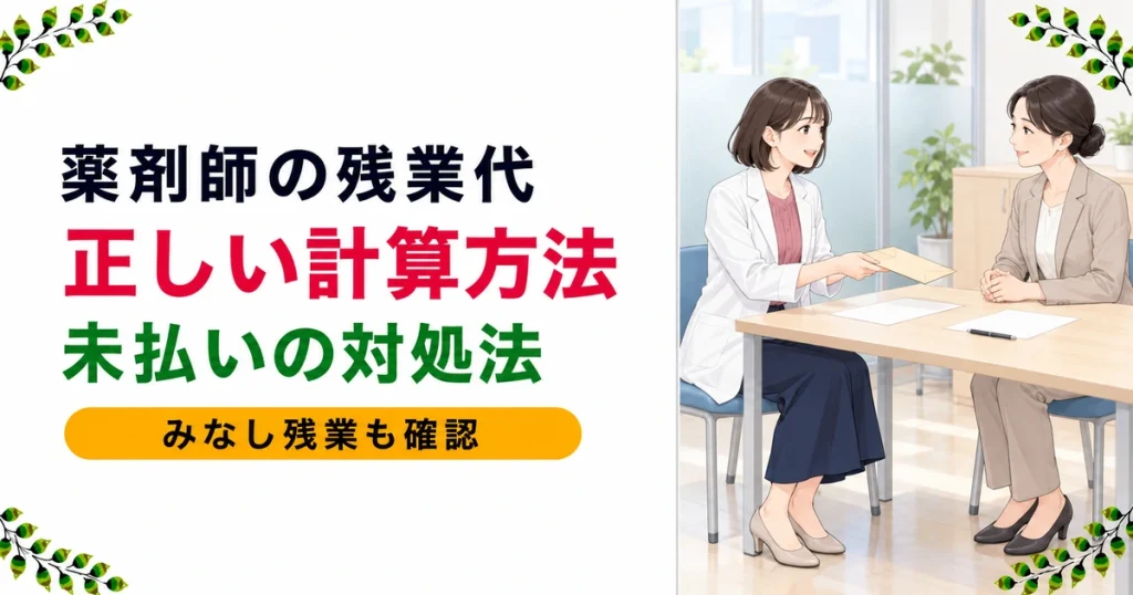 薬剤師の残業代の計算方法と未払いの対処法｜現役薬剤師がわかりやすく解説