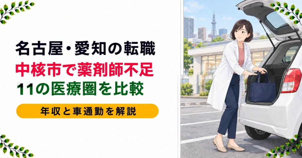 名古屋・愛知の薬剤師転職ガイド｜年収の実態と車社会の注意点を解説