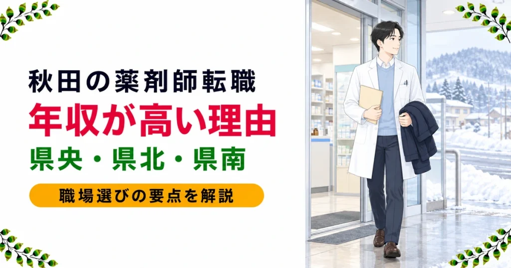 秋田の薬剤師転職｜年収が高めな理由と職場の選び方を現役が解説