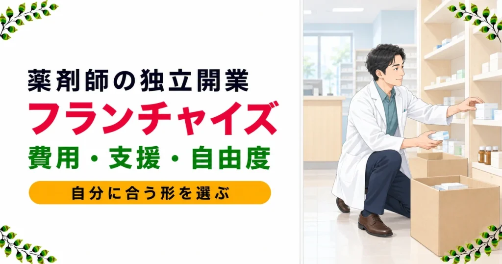 薬剤師のフランチャイズ薬局｜費用・メリット・向く人を解説