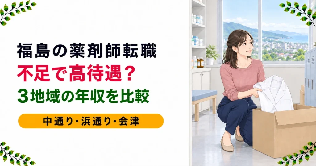 薬剤師の福島転職｜不足で高待遇？3地域の年収と選び方を現役薬剤師が解説