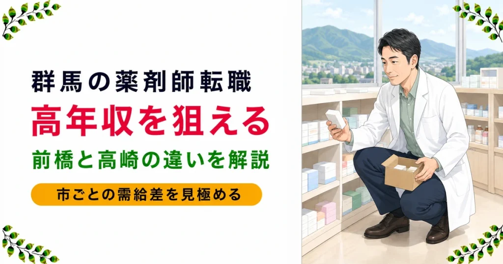 群馬の薬剤師転職ガイド｜都市部でも高年収を狙える理由と選び方を解説