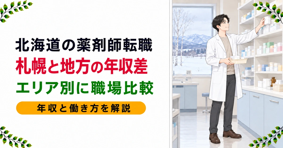 北海道の薬剤師転職ガイド|札幌と地方の年収差と選び方を現役が解説