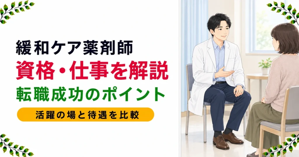 緩和ケア薬剤師の仕事とは｜資格・メリット・転職のコツ