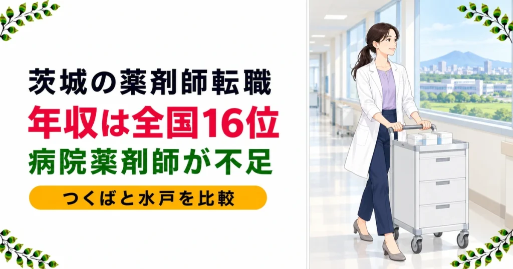 茨城の薬剤師転職ガイド｜年収が高めとされる理由と選び方を解説