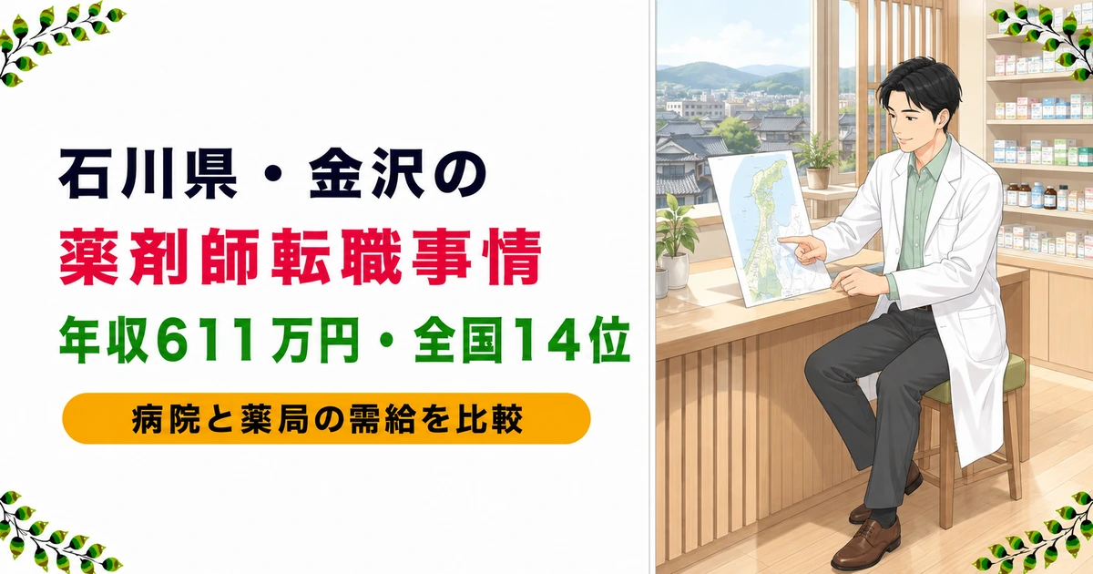 石川県・金沢の薬剤師転職ガイド|年収の傾向とエリアの特徴