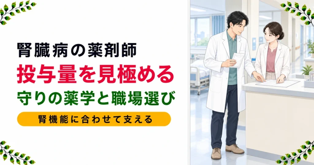 腎臓病専門の薬剤師とは｜仕事内容と職場の選び方