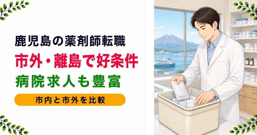 鹿児島の薬剤師転職｜年収が高い理由と離島・市外の選び方を解説