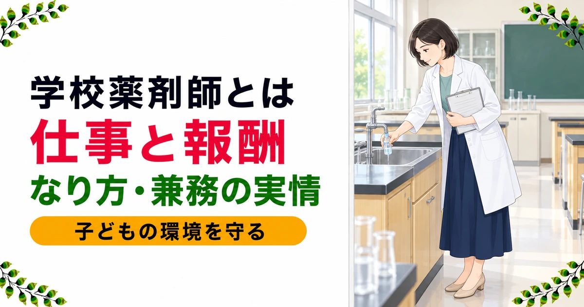 学校薬剤師とは|仕事内容・報酬・なり方をわかりやすく解説