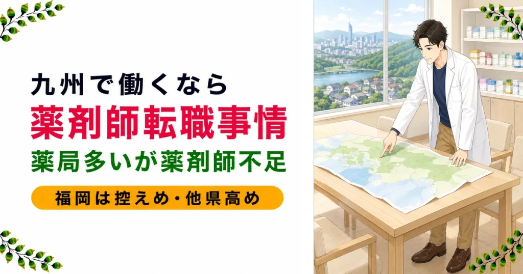 九州の薬剤師転職ガイド｜福岡と他県の年収傾向・選び方を現役が解説