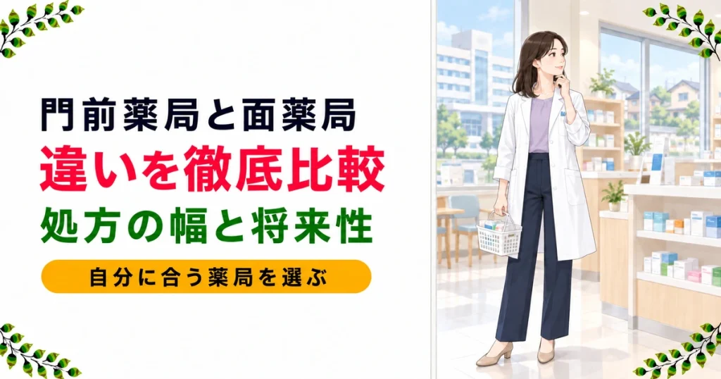 門前薬局と面薬局の違い｜将来性・スキルを現役薬剤師が比較