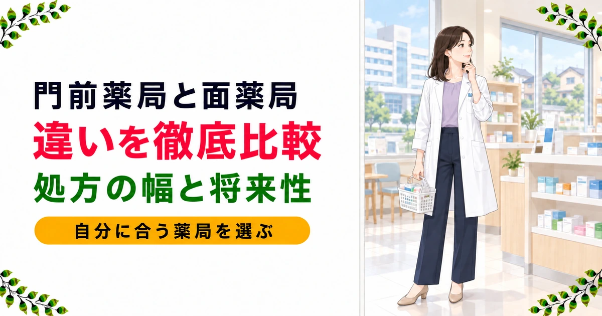 門前薬局と面薬局の違い|将来性・スキルを現役薬剤師が比較