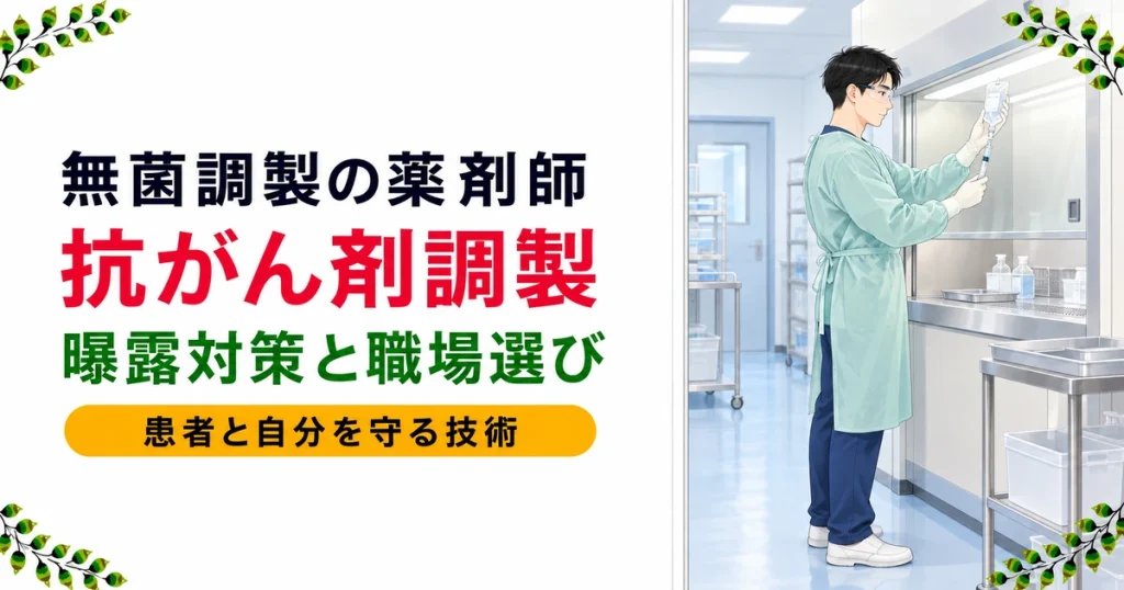 無菌製剤・抗がん剤調製の薬剤師とは｜仕事内容と職場の選び方