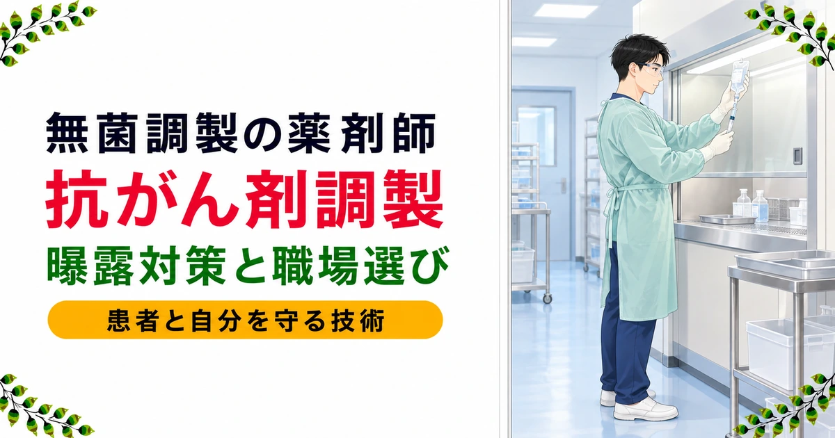 無菌製剤・抗がん剤調製の薬剤師とは｜仕事内容と職場の選び方