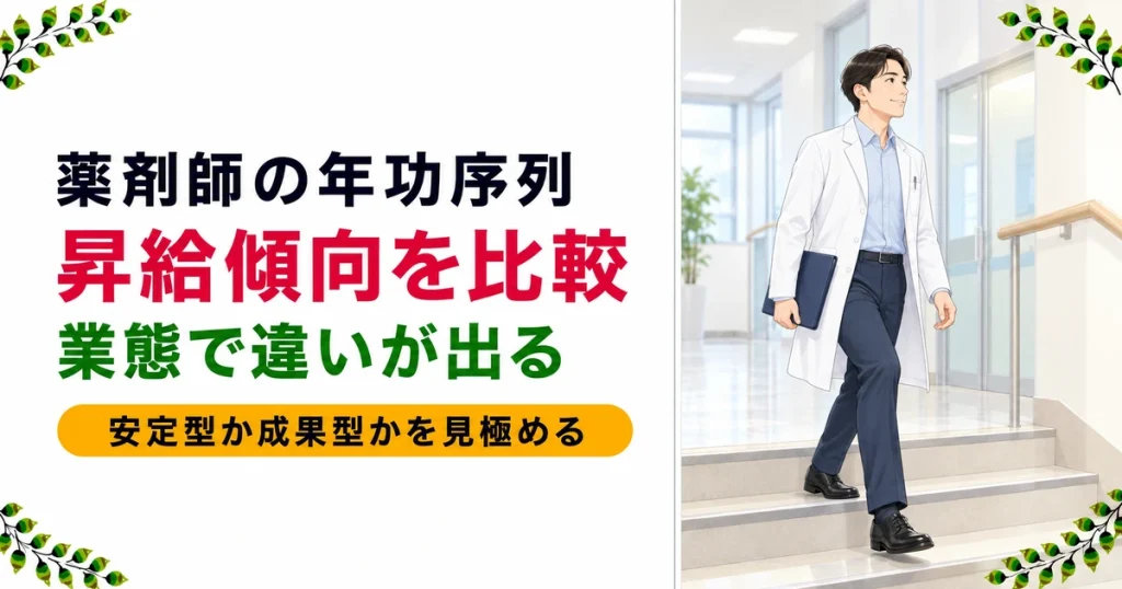 薬剤師に年功序列はある？業態別の昇給傾向と転職先を解説