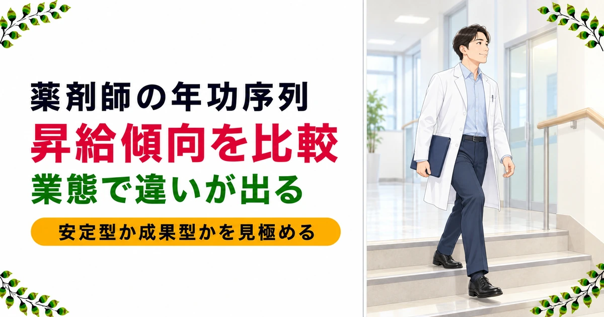 薬剤師に年功序列はある?業態別の昇給傾向と転職先を解説