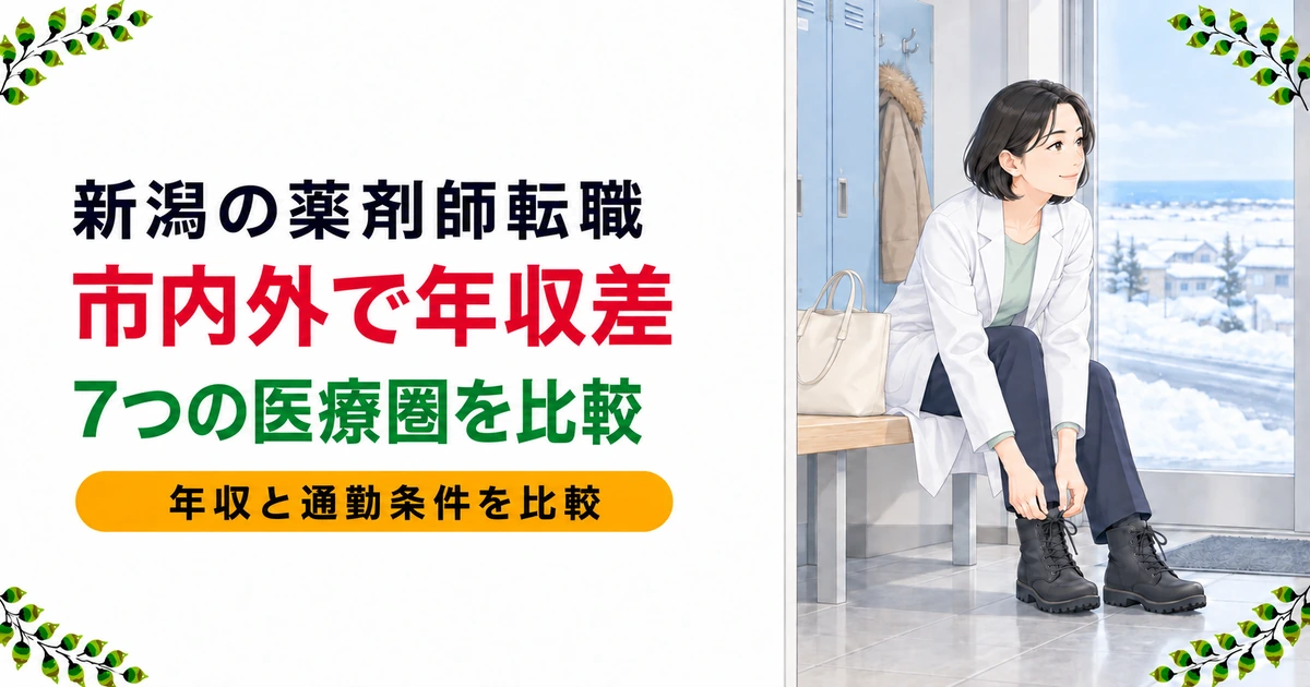 新潟県の薬剤師転職ガイド｜年収の傾向とエリア別の特徴を解説