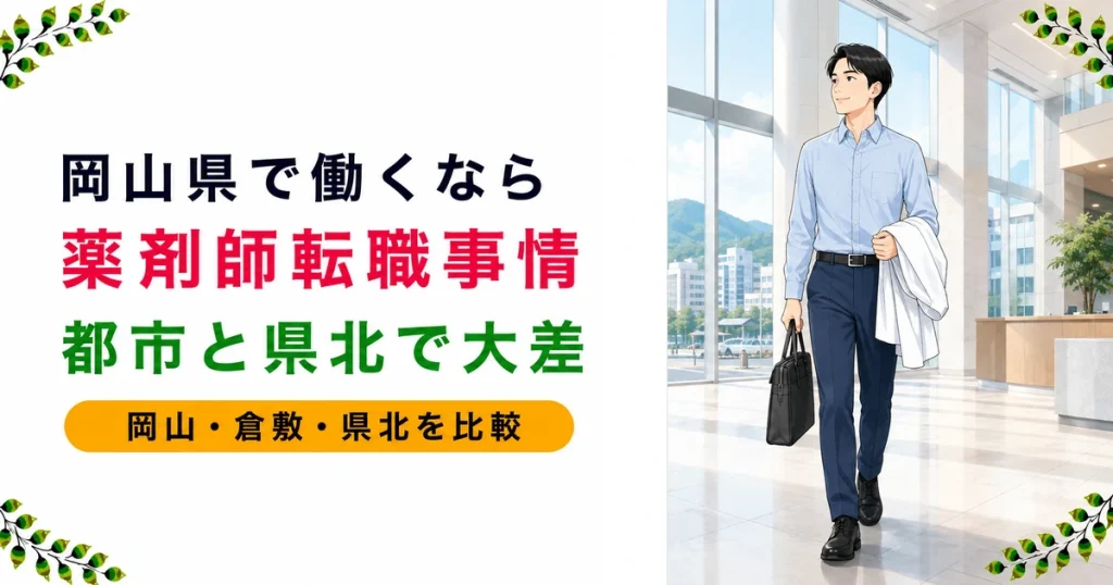岡山の薬剤師転職｜年収の傾向とエリア別の選び方を現役が解説