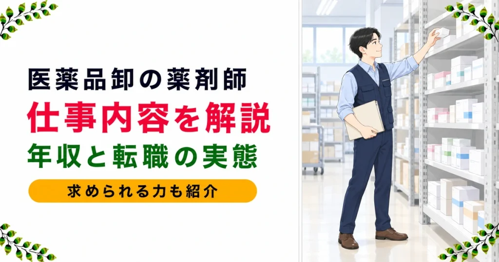 医薬品卸で働く薬剤師とは｜仕事内容と年収の実態を解説