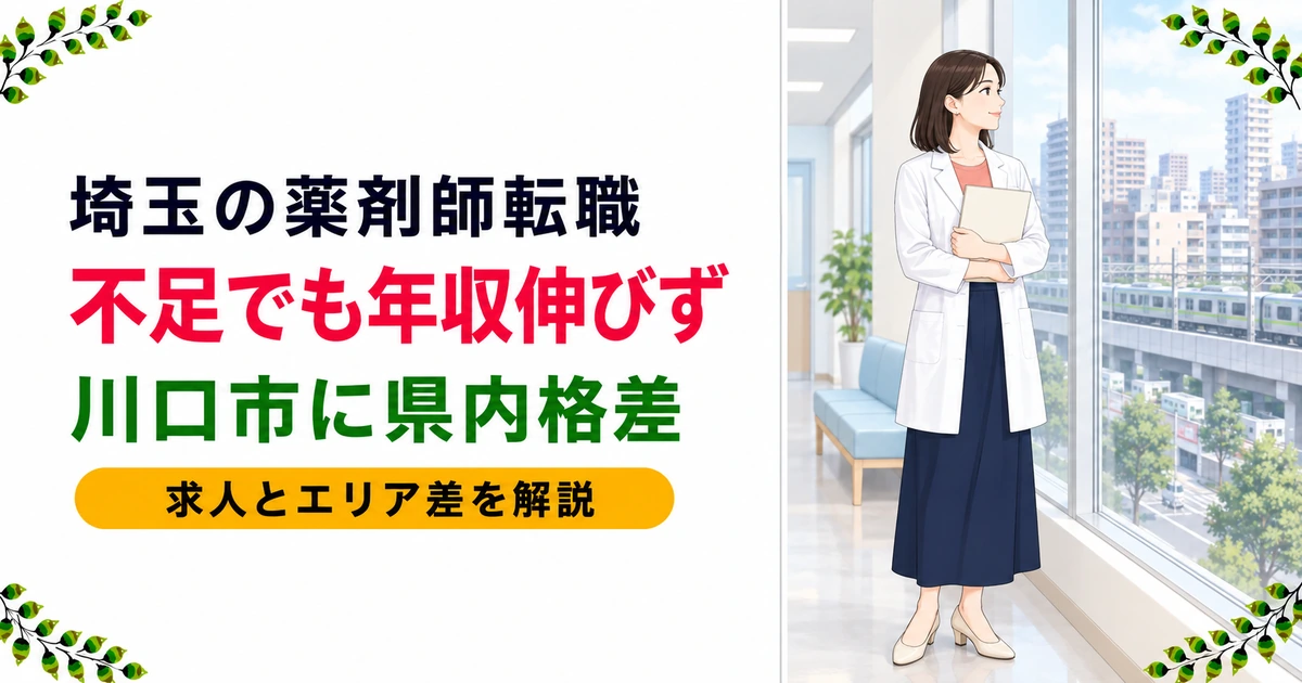 埼玉の薬剤師転職ガイド｜求人・年収の実態とエリア別の違いを解説