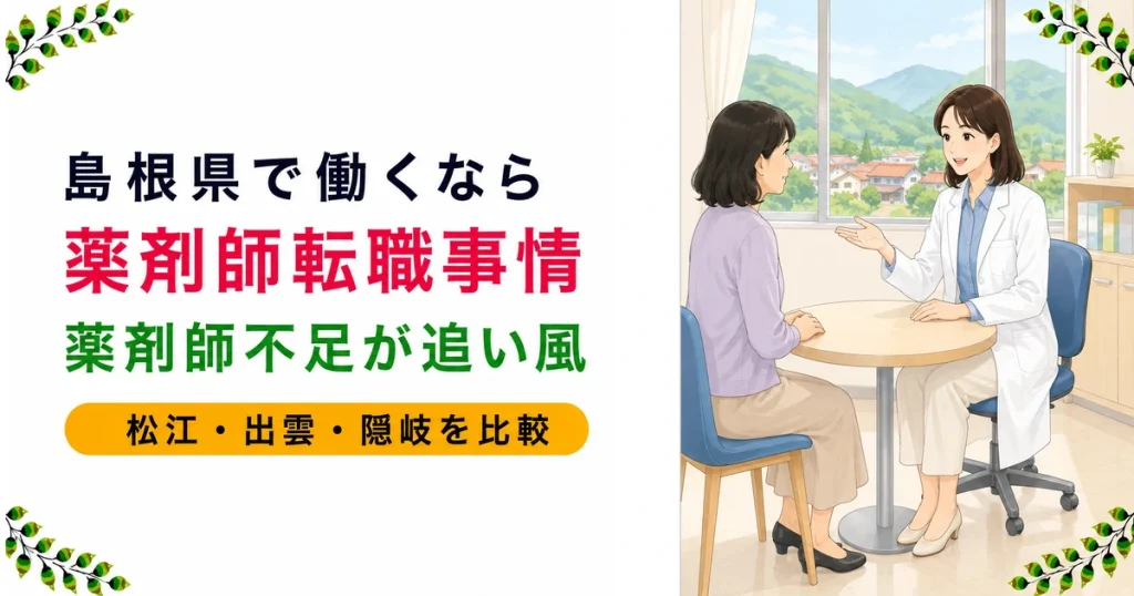 島根の薬剤師転職｜年収が高い理由とエリア別の選び方を解説