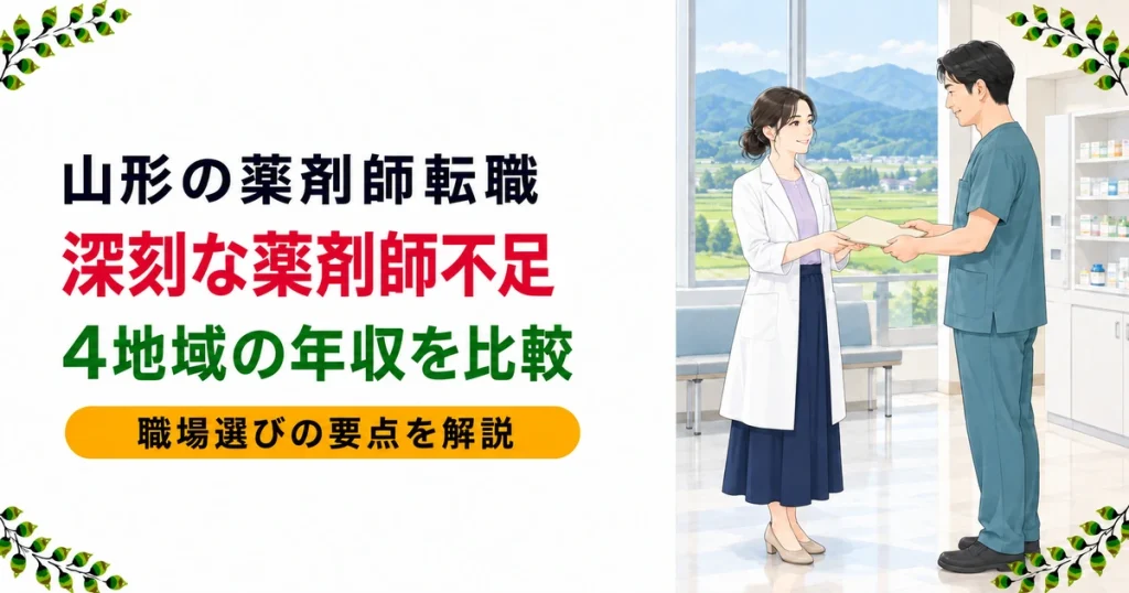 薬剤師の山形転職｜薬学部ゼロで不足？4地域の年収と選び方を現役薬剤師が解説