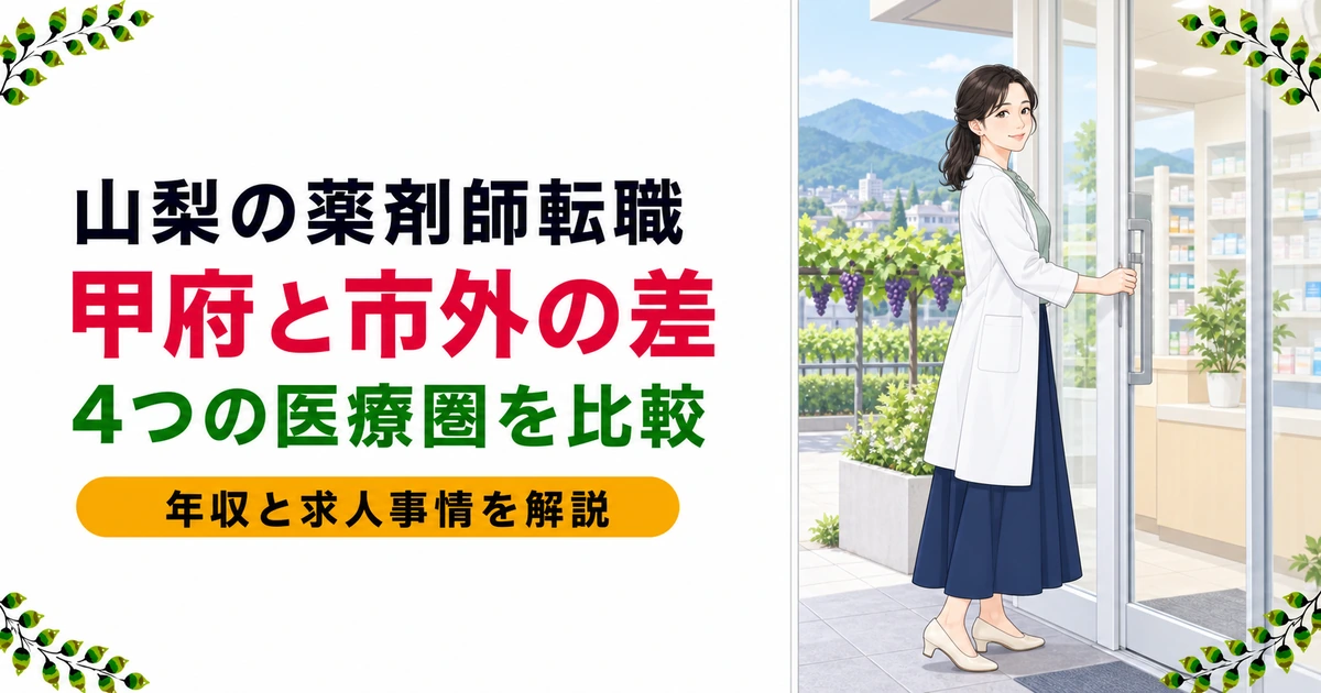 山梨県の薬剤師転職ガイド|年収の傾向と求人事情を現役が解説